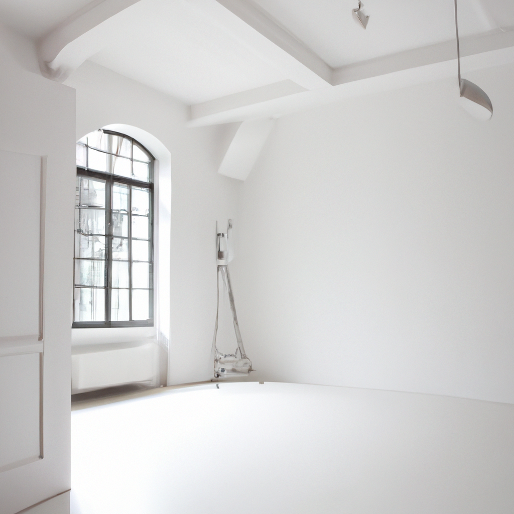 Světlé minimalistické fotostudio v Praze s velkými okny, bílými stěnami a jemným denním světlem